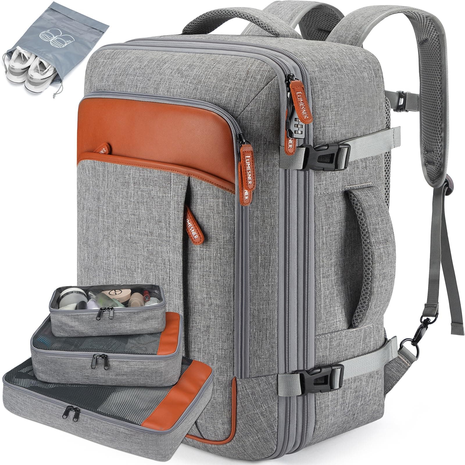 Lumesner unisex-adult Lumesner Travel Bussiness Laptop Backpack Carry on backpack,Travel backpack