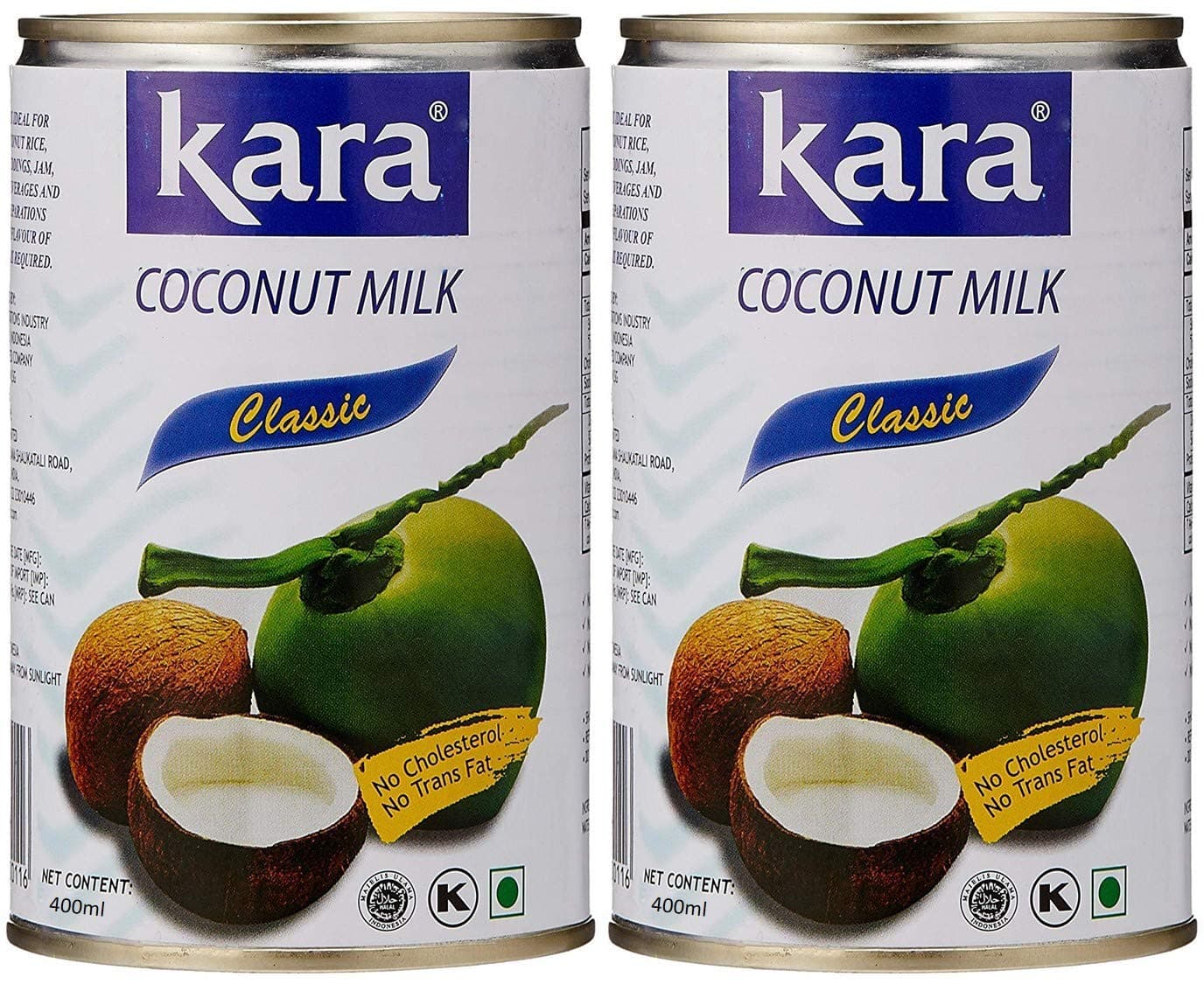 Kara Coconut Milk, 13.53 fl oz ℮ 400 ml, 2 Pack