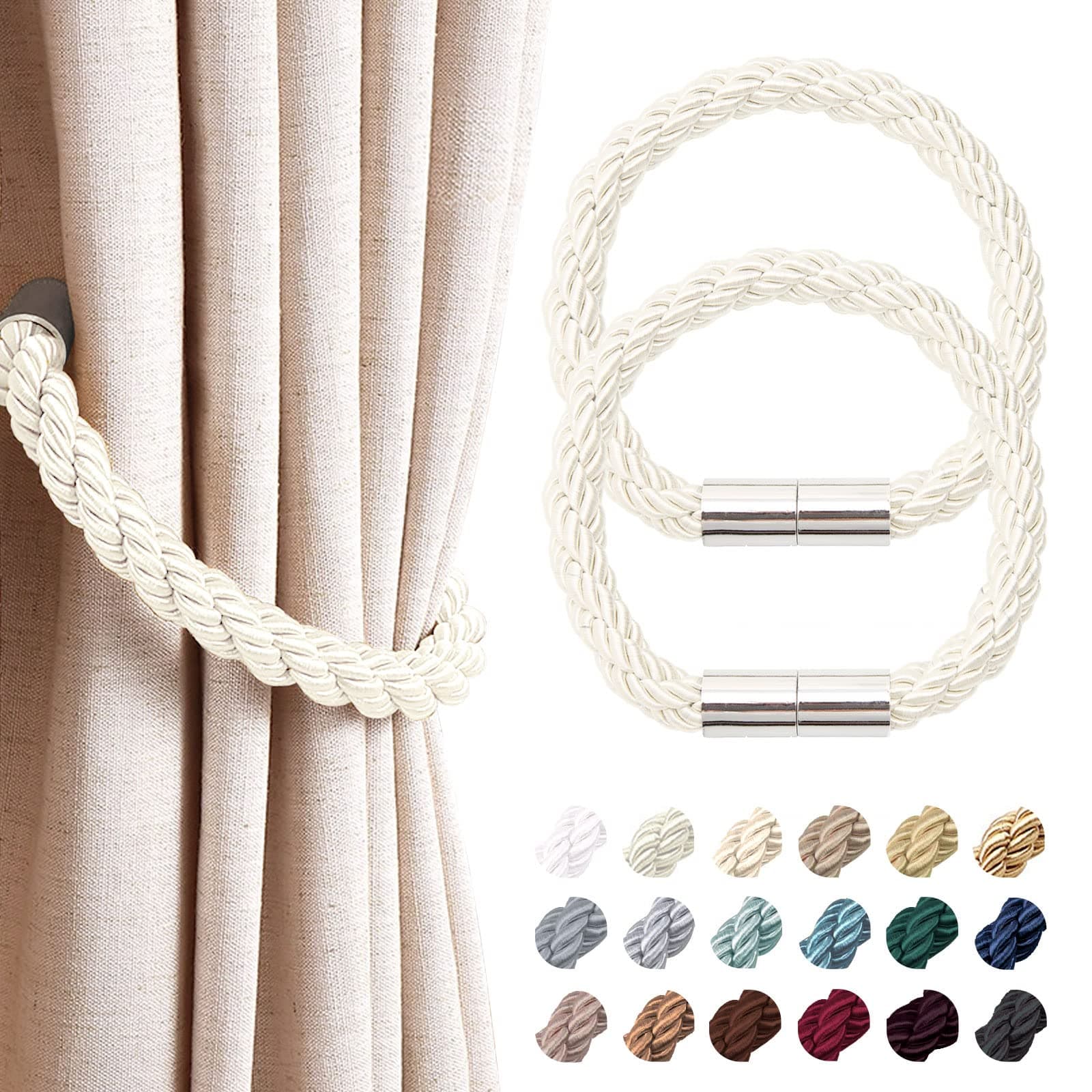 Weave rope curtain tieback