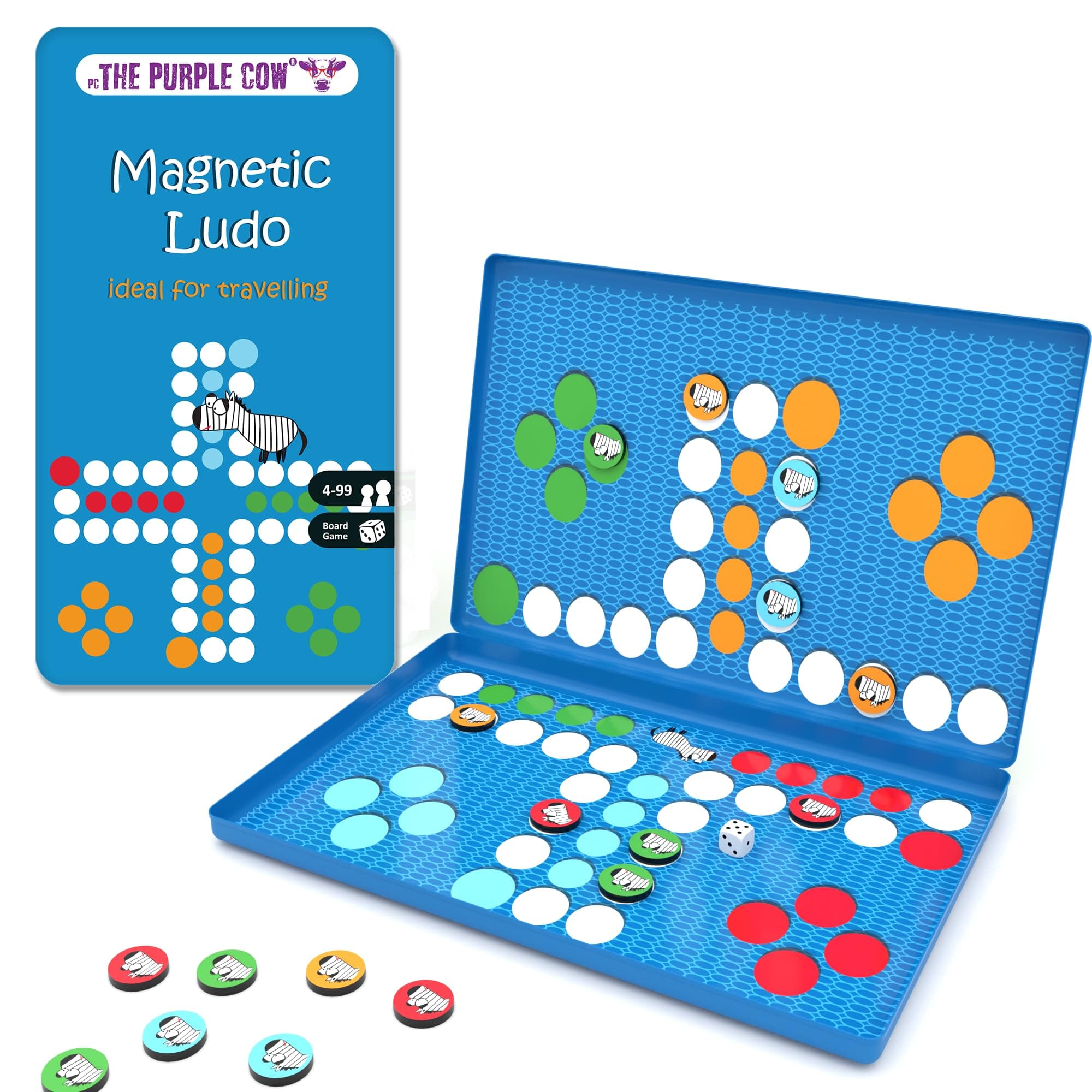 The Purple Cow PC001 Ludo Magnetic Travel Game