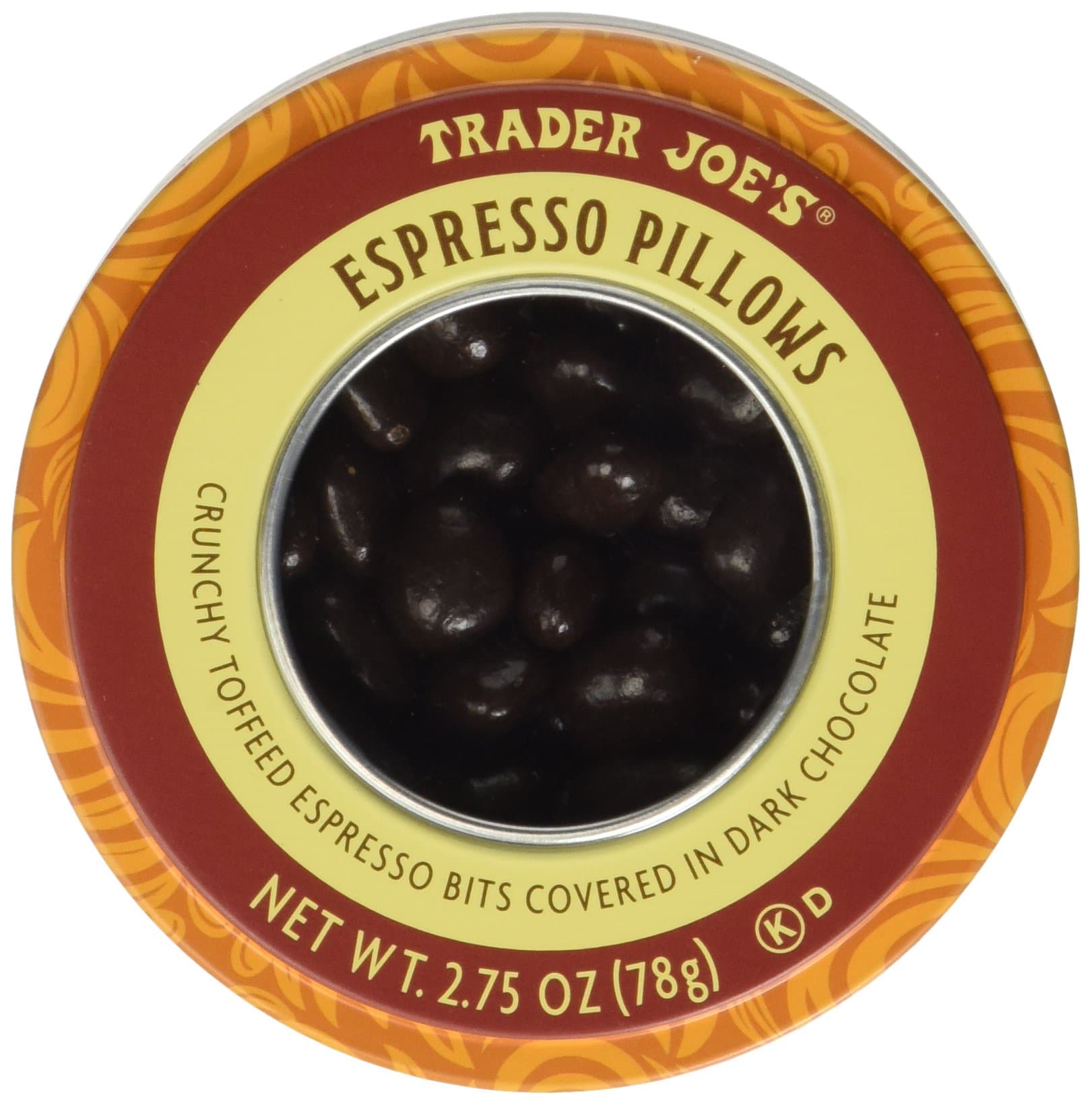 Trader Joe's Espresso Pillows Crunchy Toffeed Espresso Bits Covered in Dark Chocolate 2.75 oz