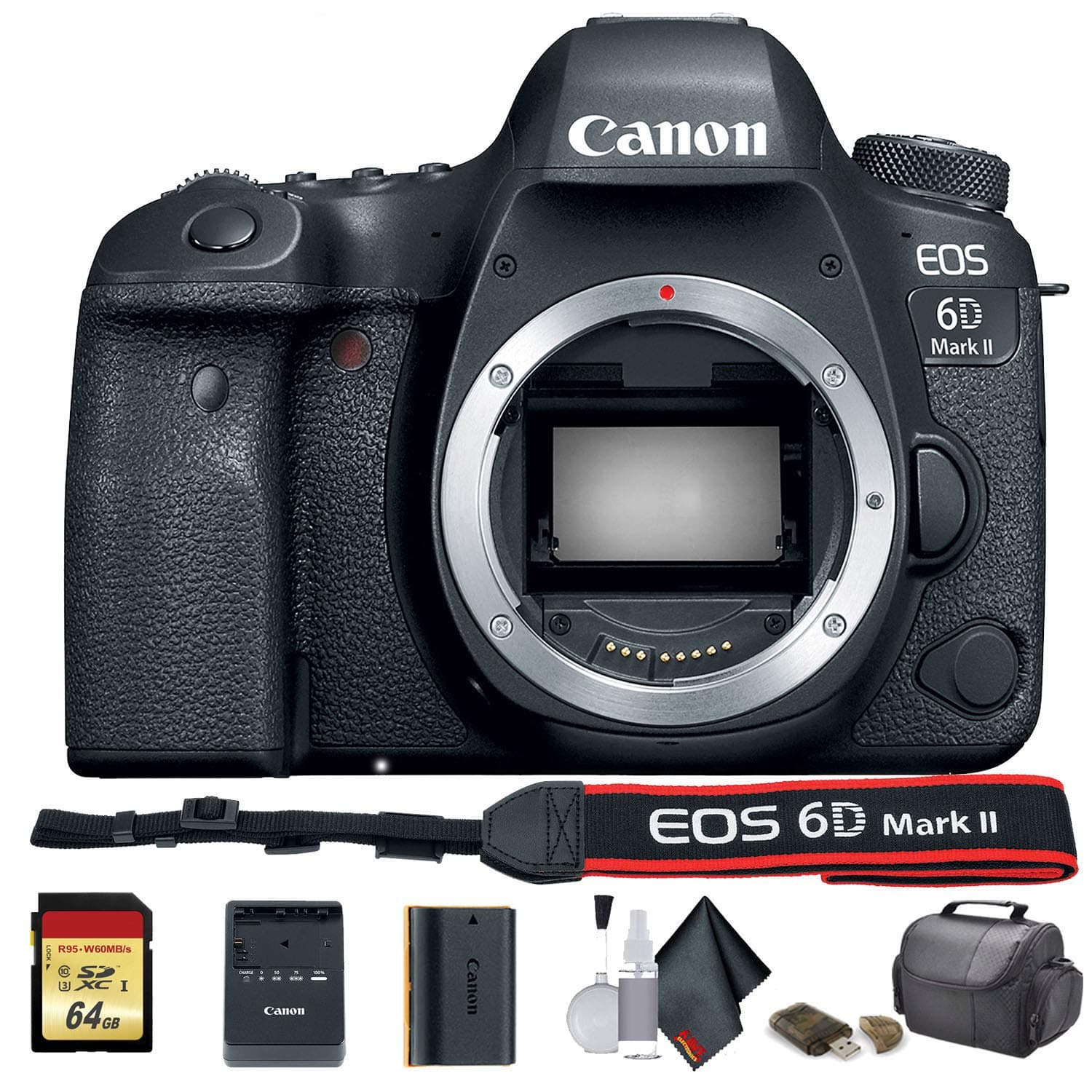 Canon EOS 6D Mark II DSLR Camera (International Model) (1897C002) - Starter Set