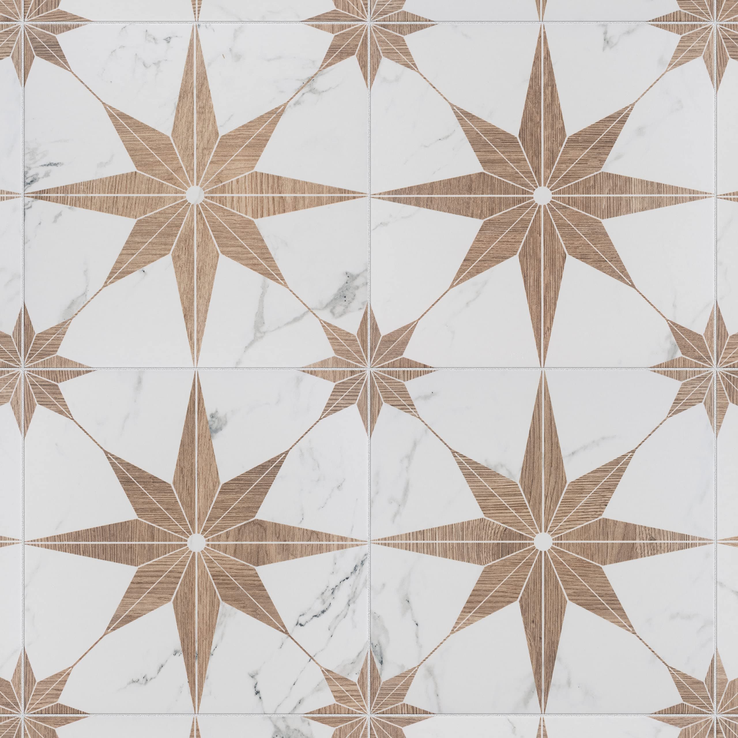 Llama Stella Loire Noce 9-3/4" x 9-3/4" Porcelain Floor and Wall Tile