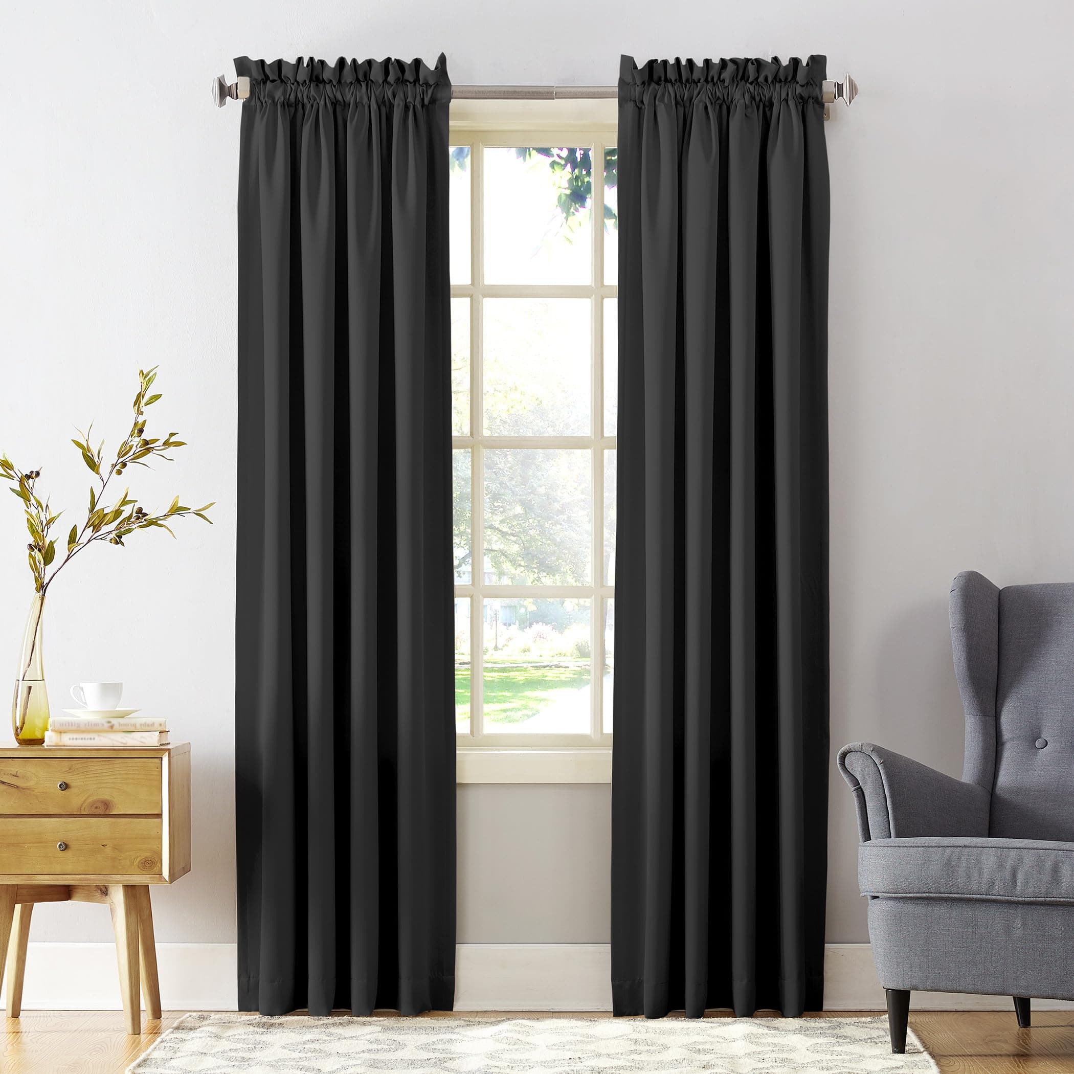 Sun Zero Barrow Energy Efficient Rod Pocket Curtain Single Panel