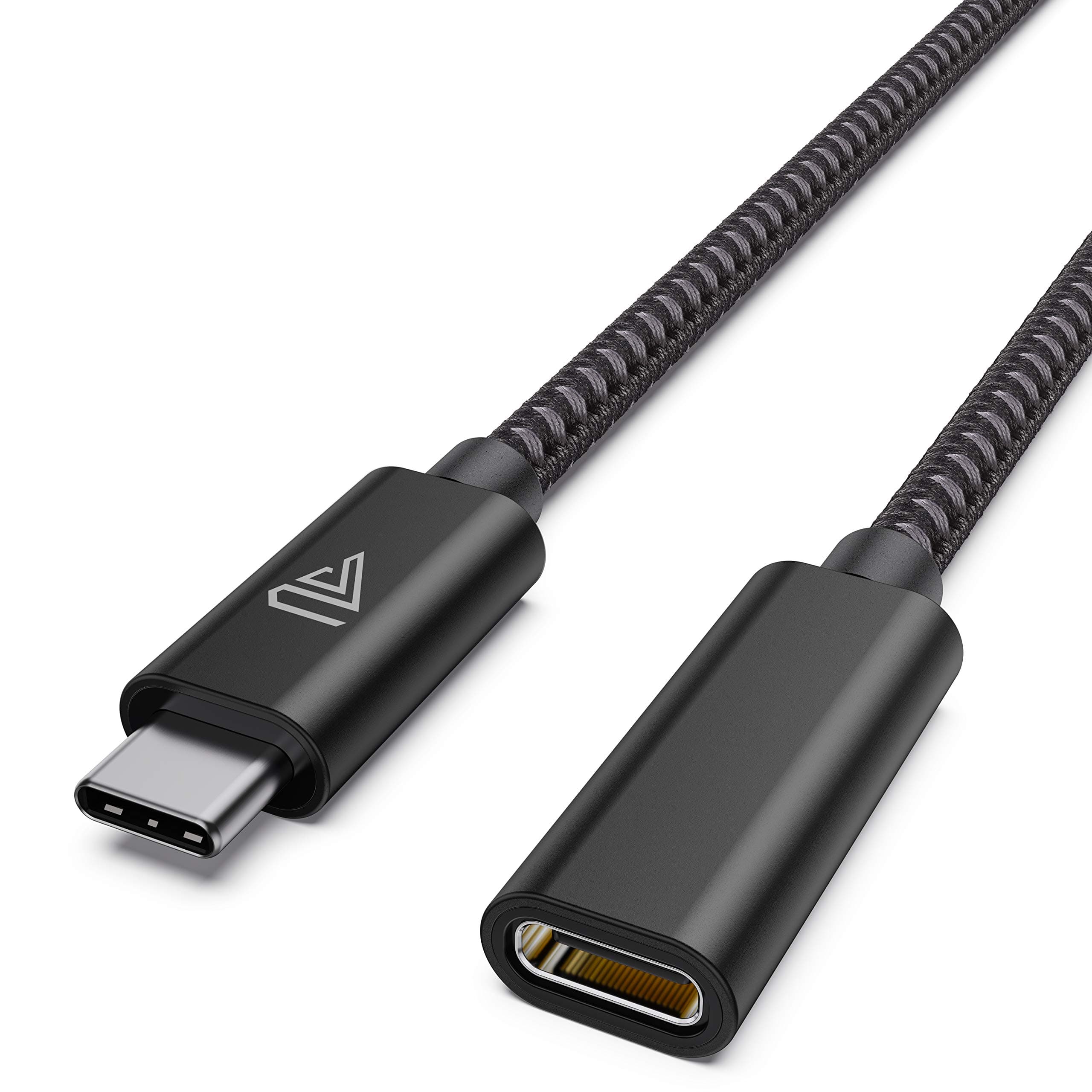 - USB C Extension Cable (10Gbps), USB 3.2 Type C Male to Female Extension Charging Sync for iPhone 17 16 15 Pixel PSVR2 MacBook Air Pro/New iPad Dell XPS Surface Book 6ft Black