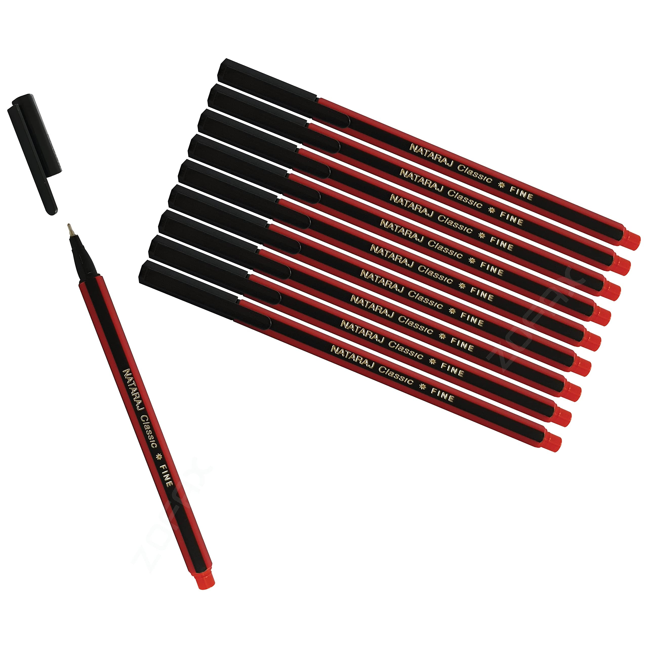 10 x 0.7mm Classic RED Ballpoint Pens Non-Fading German Ink Flow