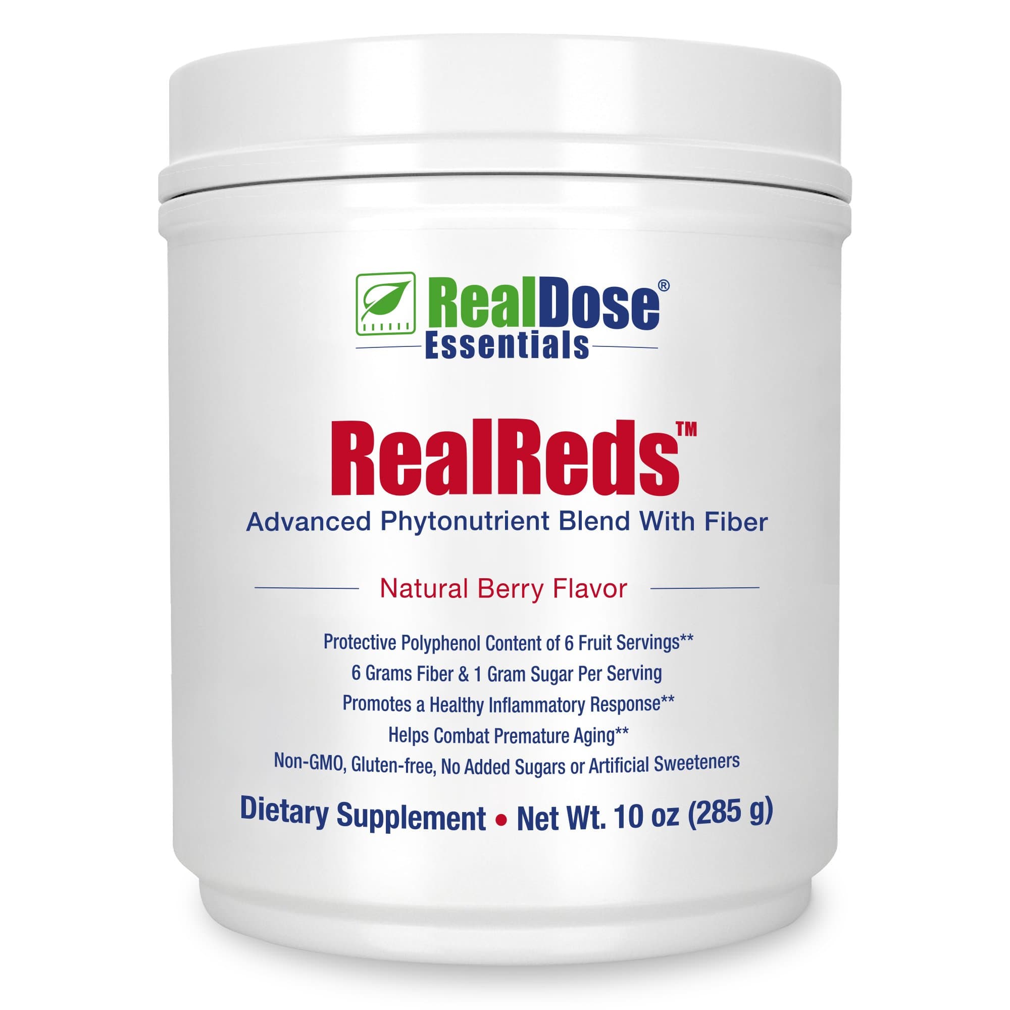 Doctor Formulated RealReds Polyphenol Supplement – Includes Vital Reds Polyphenols, Antioxidants, Prebiotic Fiber & Organic Superfoods - Non-GMO Polyphenol Powder with Fruits & Reds – 30 Day Supply