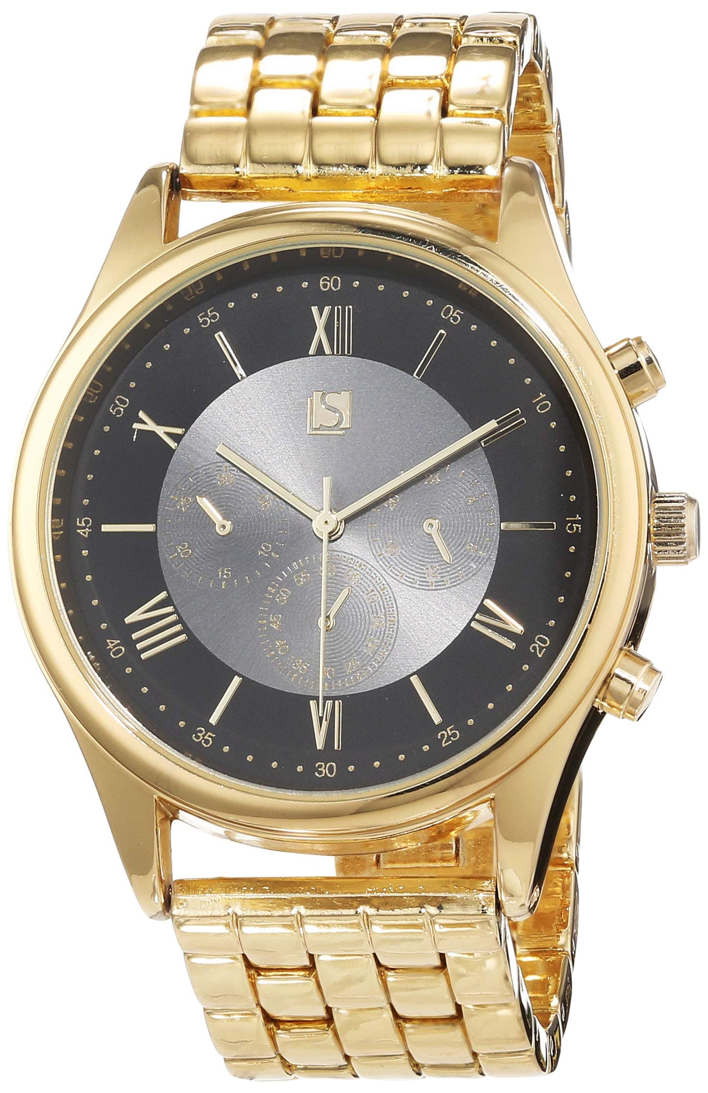 Spirit Mens Gold Bracelet Roman Numeral Watch ASPG31