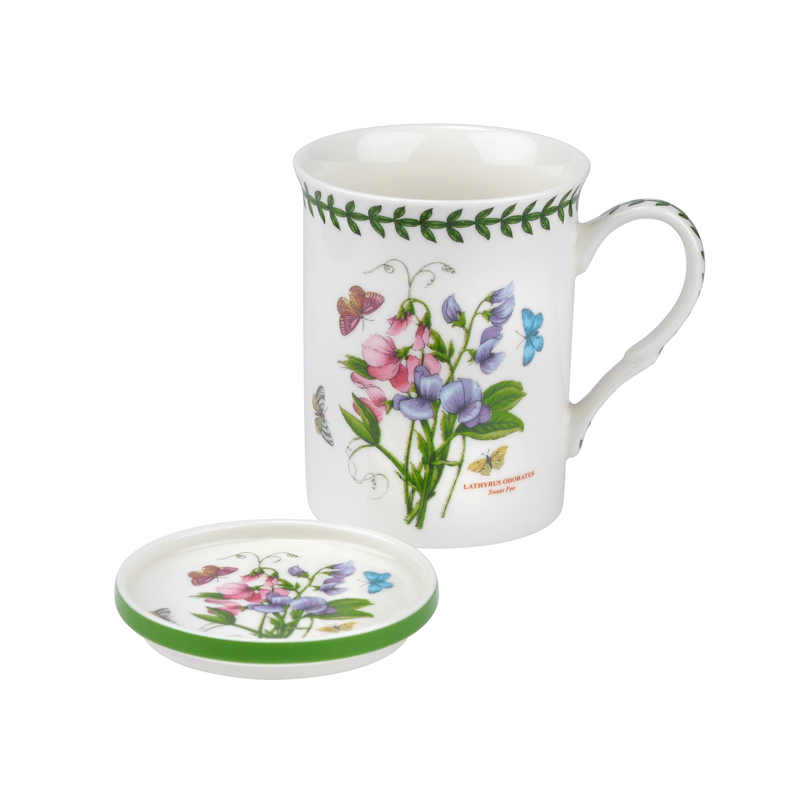 Portmeirion Botanic Garden Sweet Pea Mug and Coaster Set