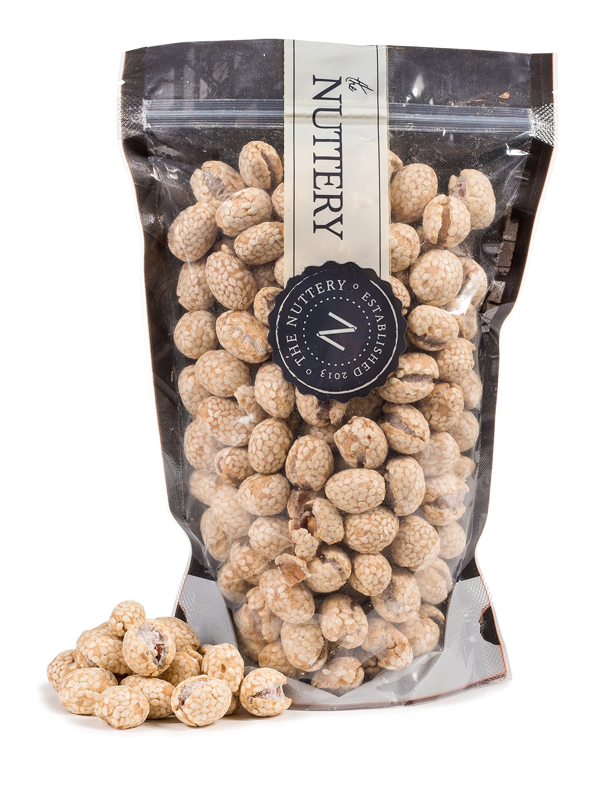 The Nuttery Freshly Roasted Kabukim Nuts 16 ounce Pouch Bags (1lb (Sesame Kabukim)