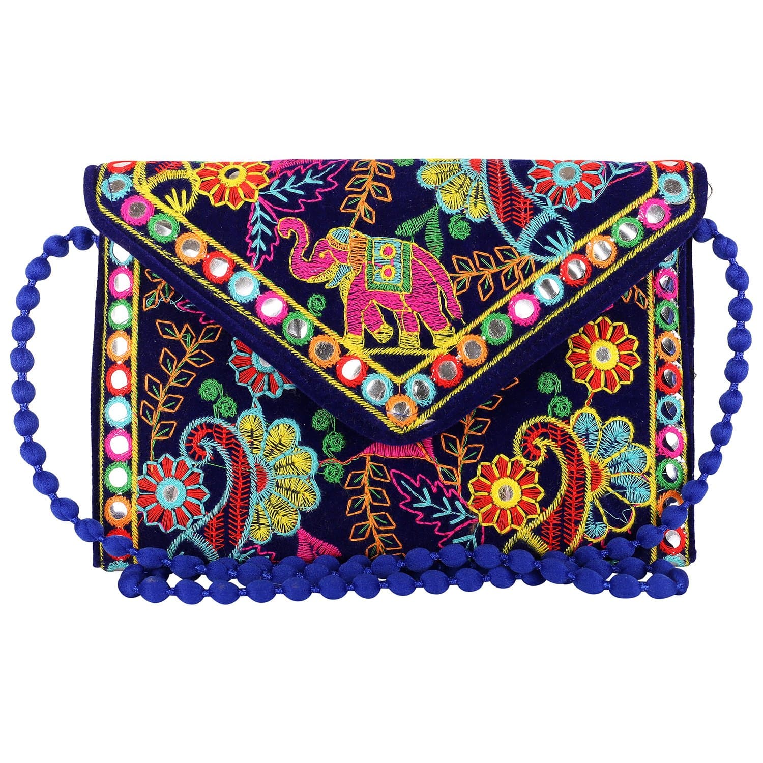 Clutch Bags for Women - Rajasthani Hand Embroidered Mini Crossbody Bag Women's Cluches for Wedding Party Gifts
