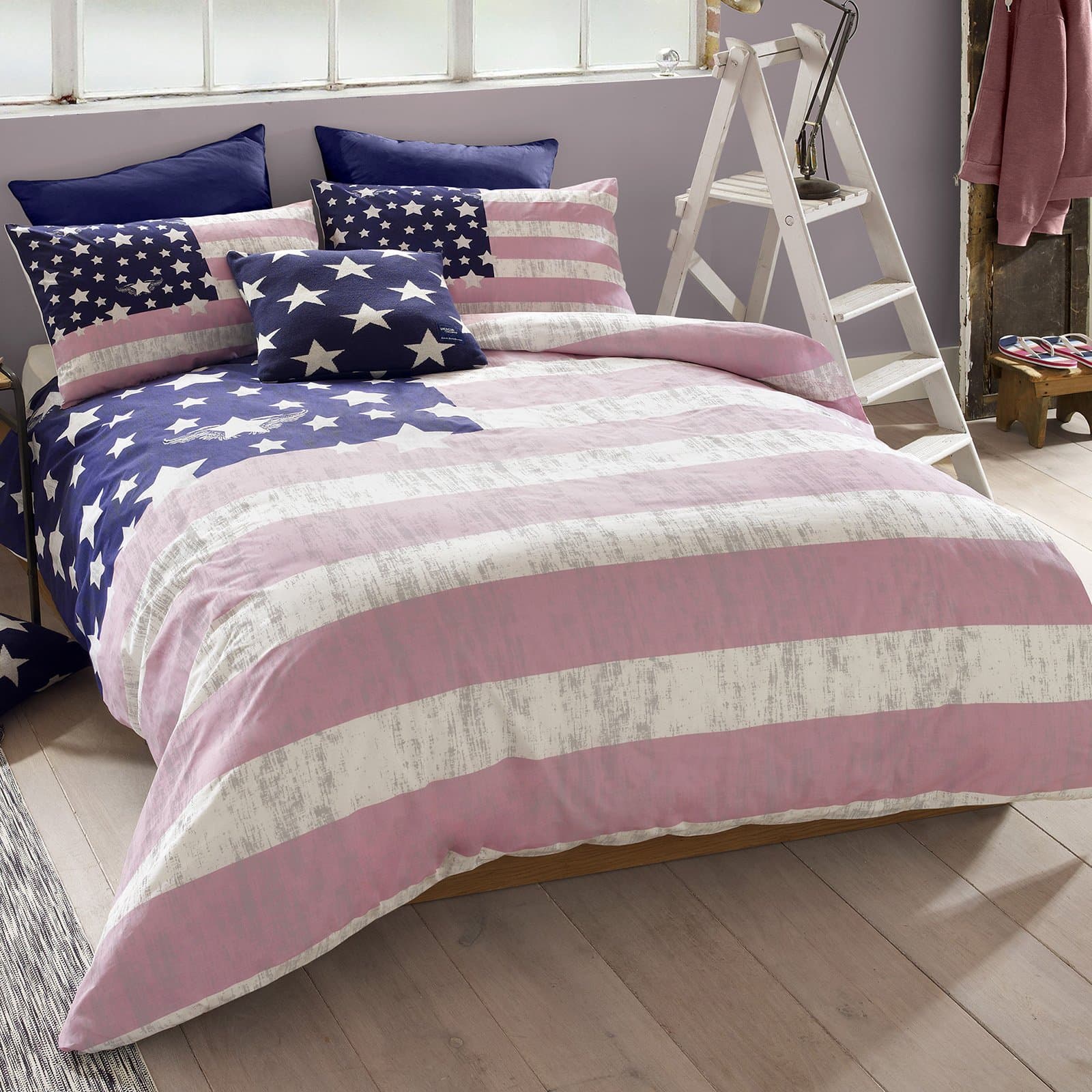 American Freshman Lenox Pink Bed Set, Polyester_Blend