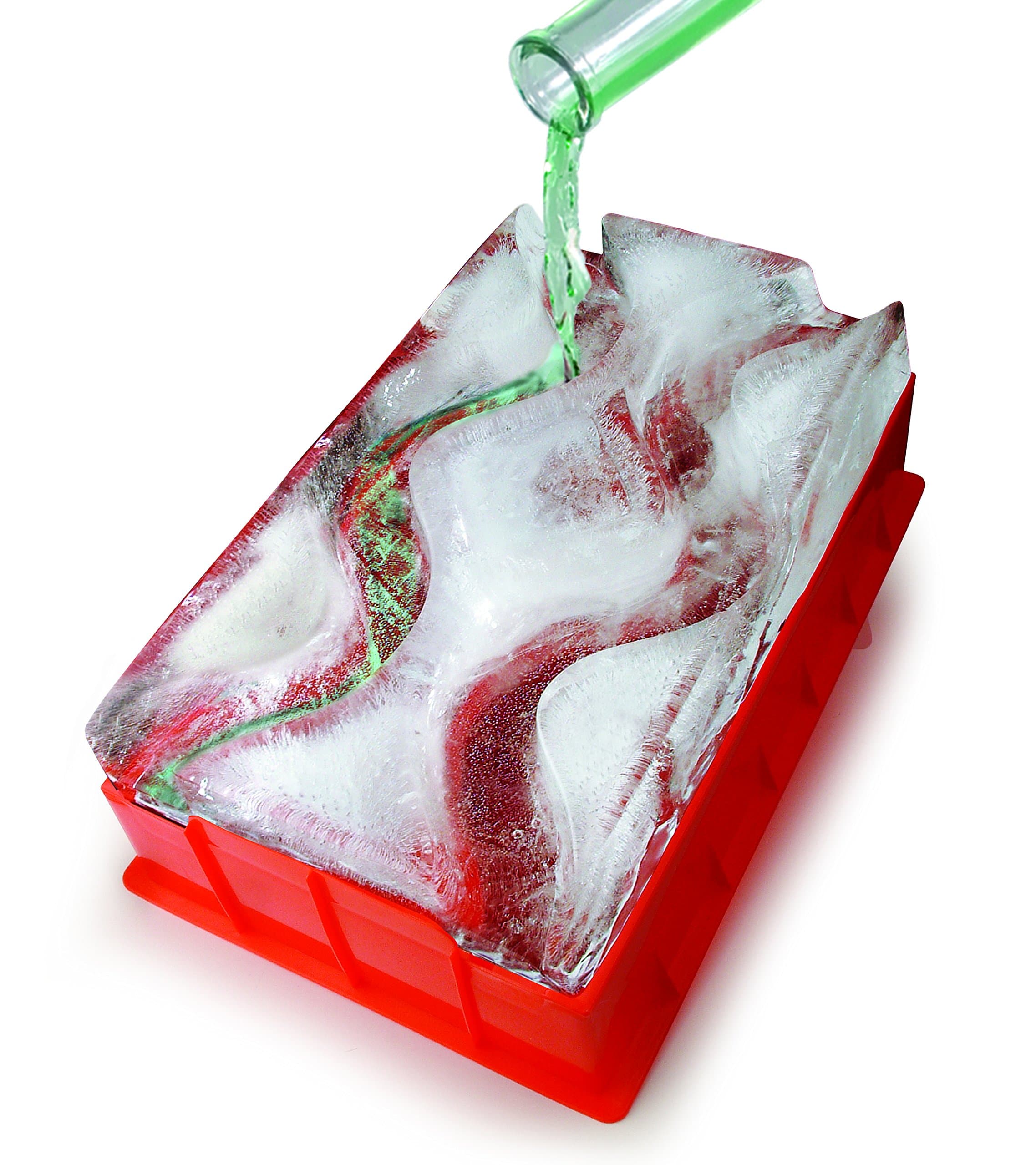 Barbuzzo Reusable Ice Luge (Double Track) - Just Add Water, Freeze and Enjoy Within 24 Hours - The Perfect Center Piece to Any Party