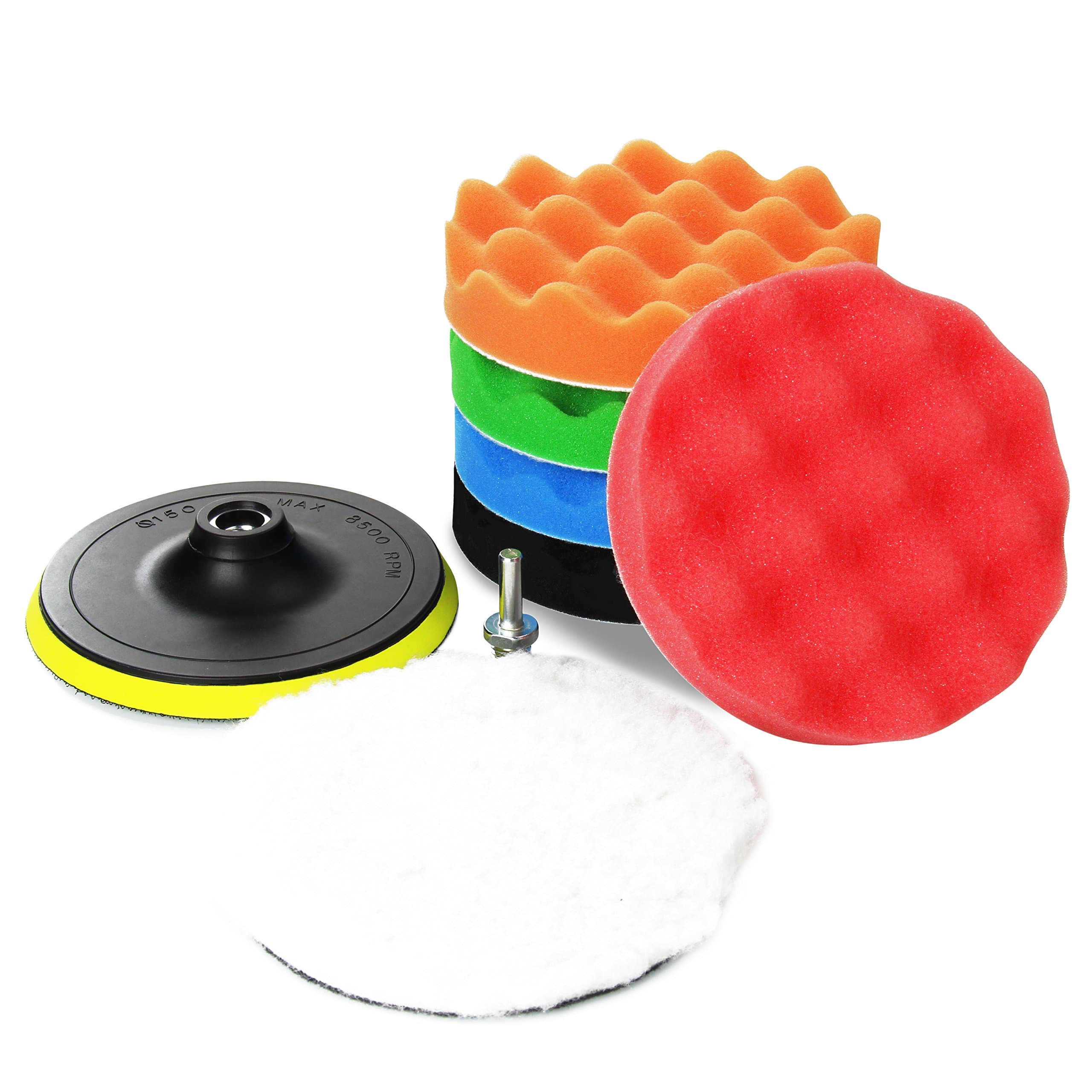 Car polishing sponge, polish set, Mopalwin polishing kit, M14 drill adapter, sponge, cotton polishing sponge, buffer pad, car polishing set, polishing machine