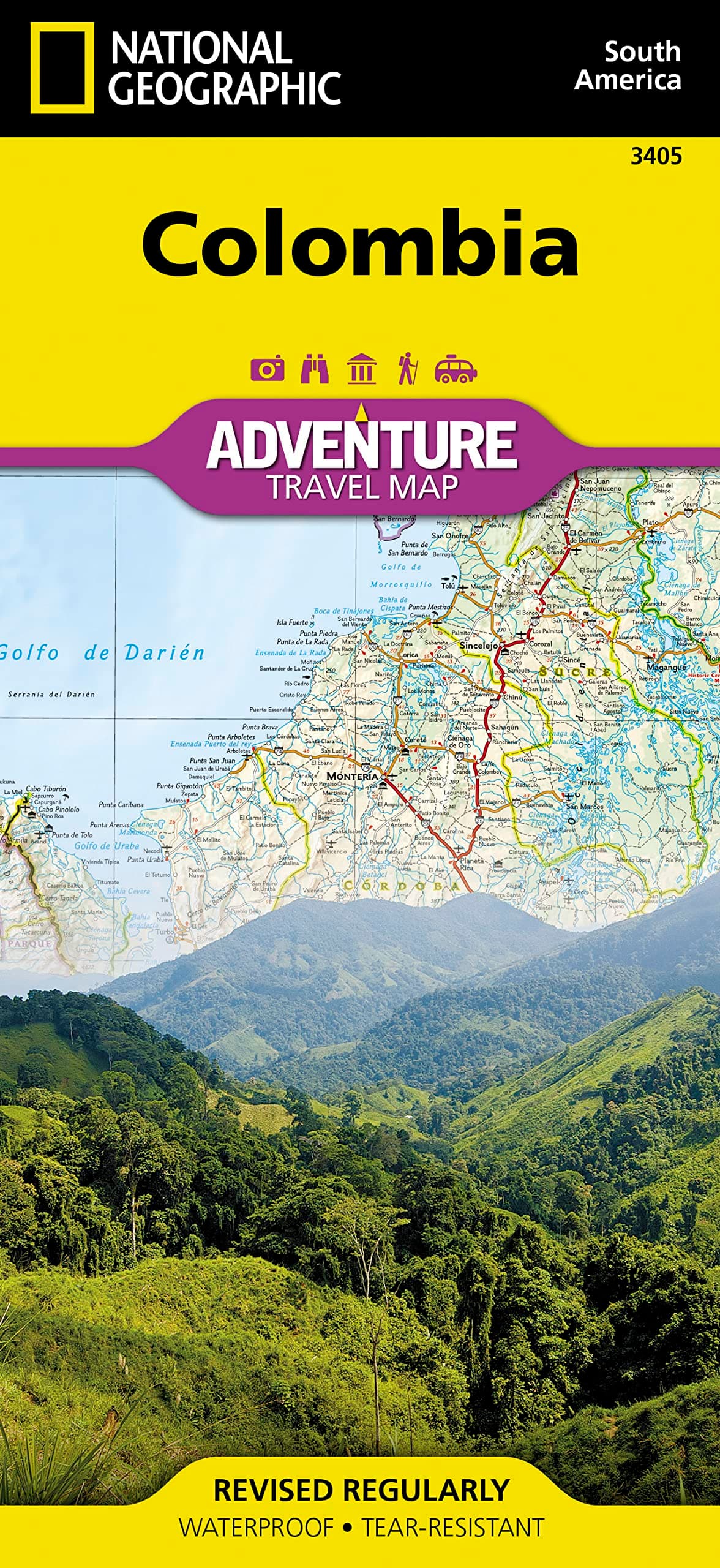 Colombia Map (National Geographic Adventure Map, 3405)