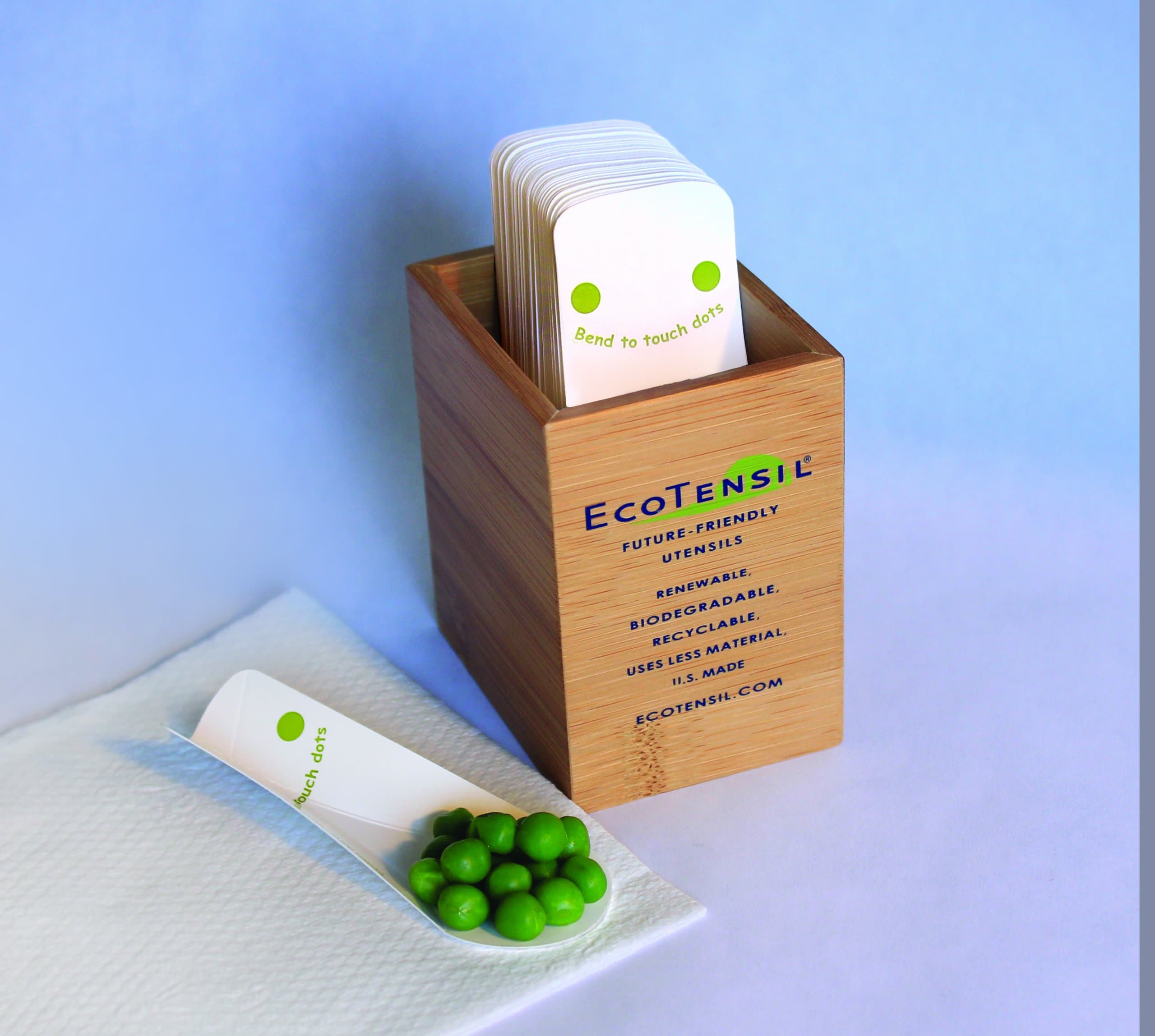 EcoTaster Mid 1,000 Biodegradable Tasting Spoons w/Dispenser