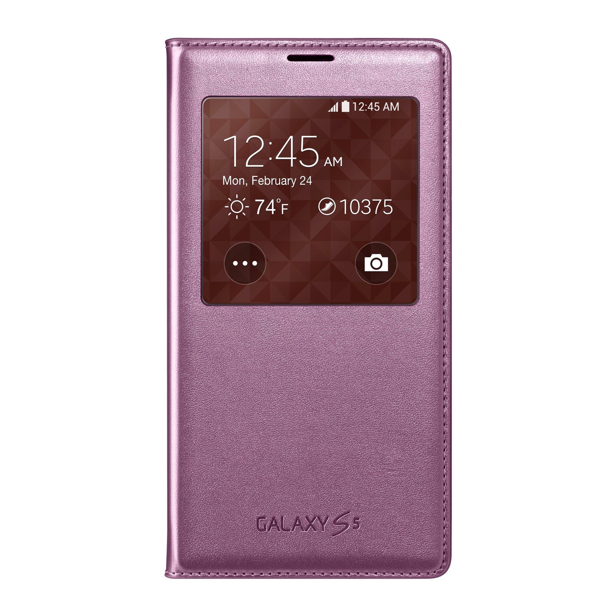 Galaxy S5 Case S View Flip Cover Folio, Pink