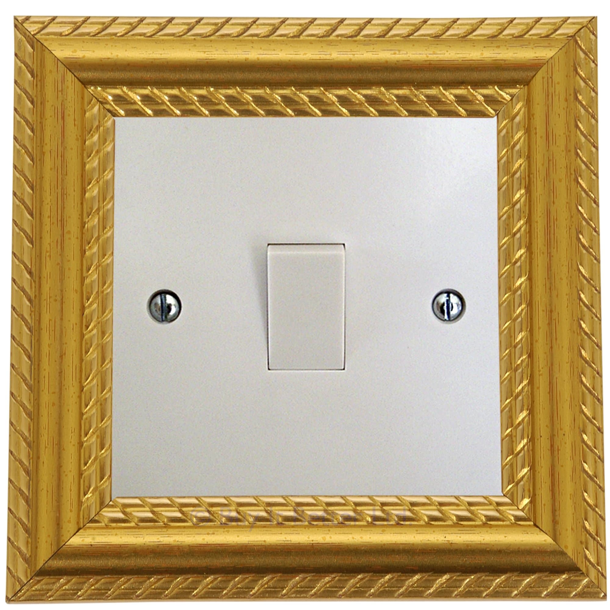 Self Adhesive Light Switch Surround Gold Rope - Simply Peel and Stick on!