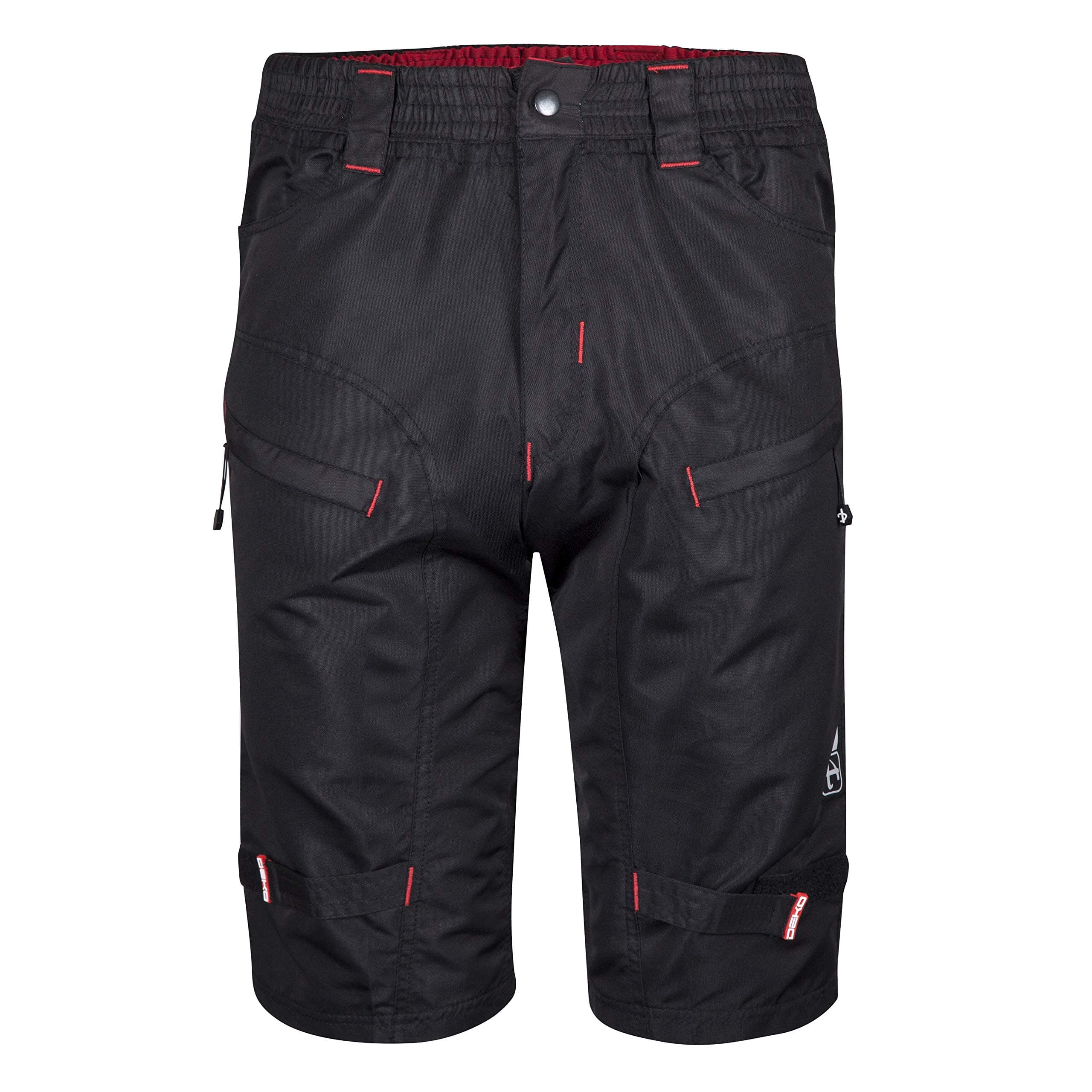 Baggy Men’s Cycling Shorts DEKO Phobos Cycle Black Loose-fit Short Trousers Suitable for Biking, Riding or Hiking , Walking Gym Outdoor Activities Training and MTB Camping