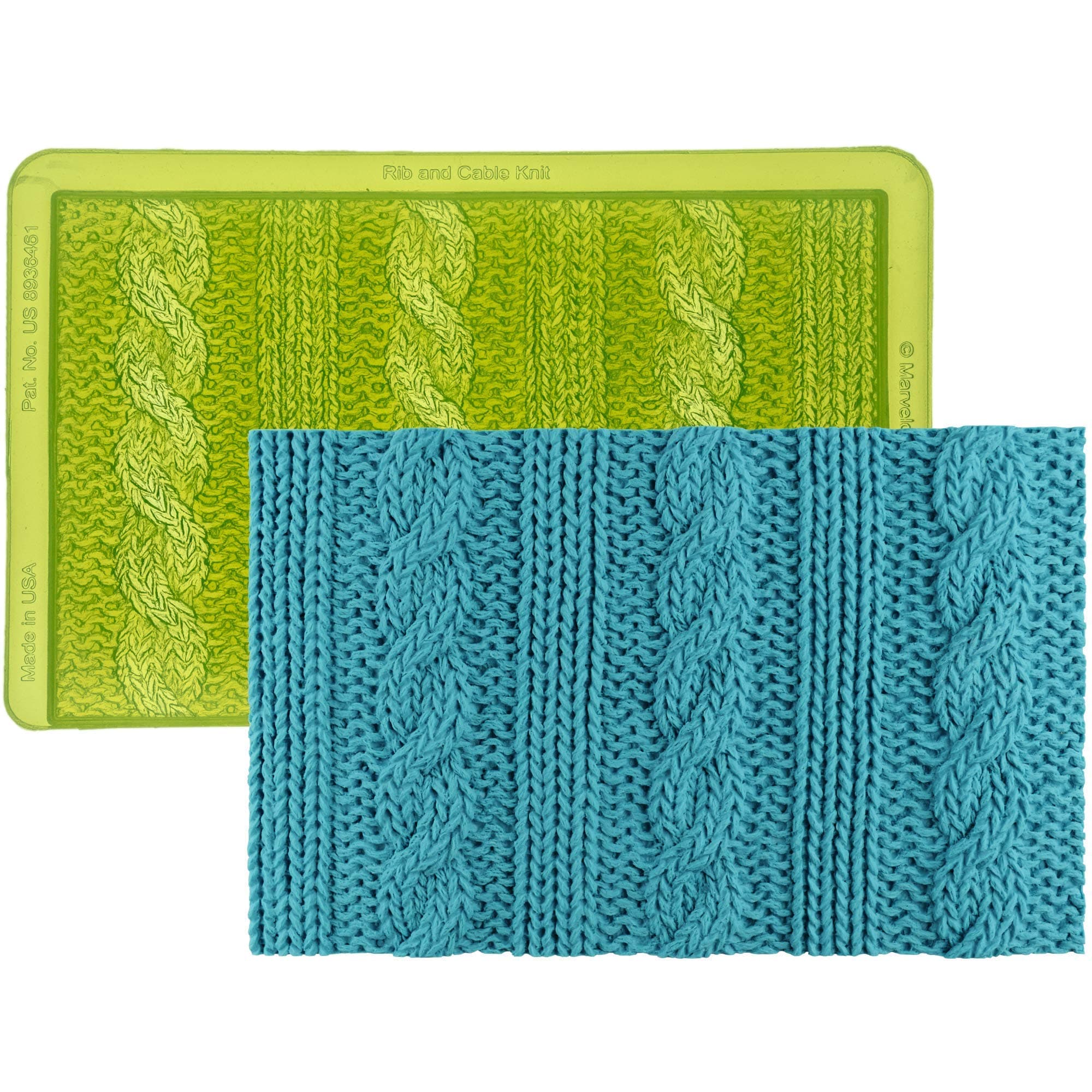Marvelous Molds Rib and Cable Knit - Simpress Mould