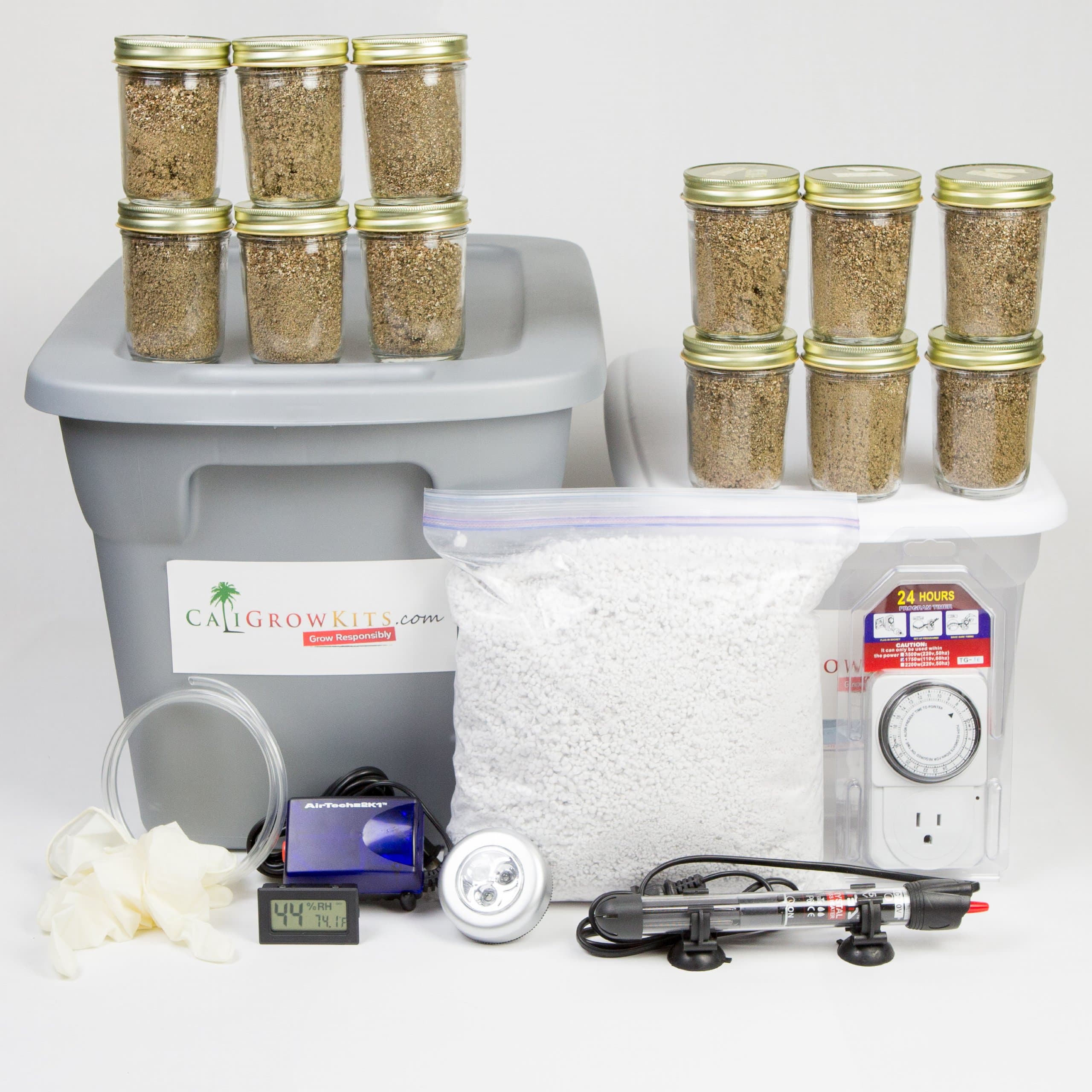 Deluxe Mushroom Grow Kit + 12 Premium Grow Jars