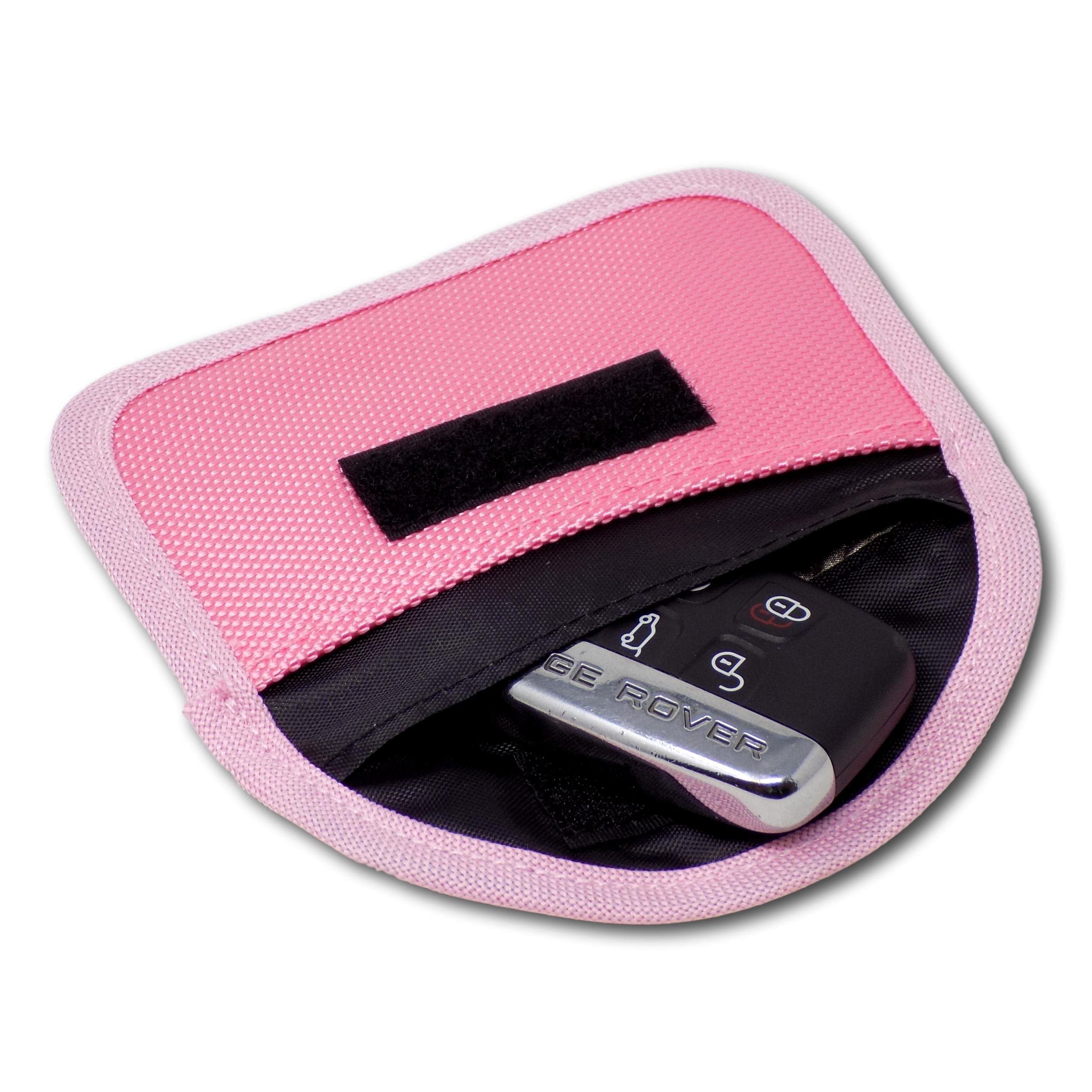 Minder Signal Blocker - Jamming Case/RFID Blocking Pouch for Keyless Entry Car Keys & Mobile Phones - Faraday Bag Protection - Security against Relay Crime (Baby Pink, 105mm x 64mm (Internal))