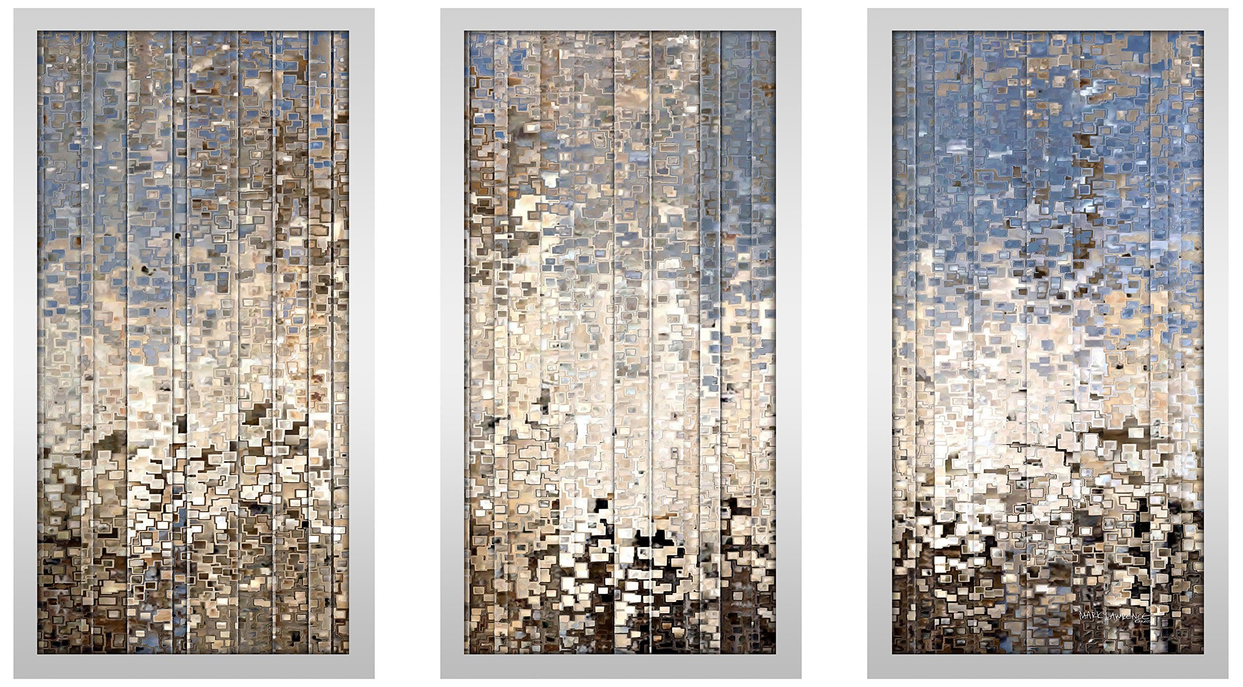 Picture Perfect International Mark Lawrence "Ezekiel 34 12 Max" Framed Plexiglass Wall Art Set of 3 13.5 Inches X 25.5 Inches X 1 Inches Each