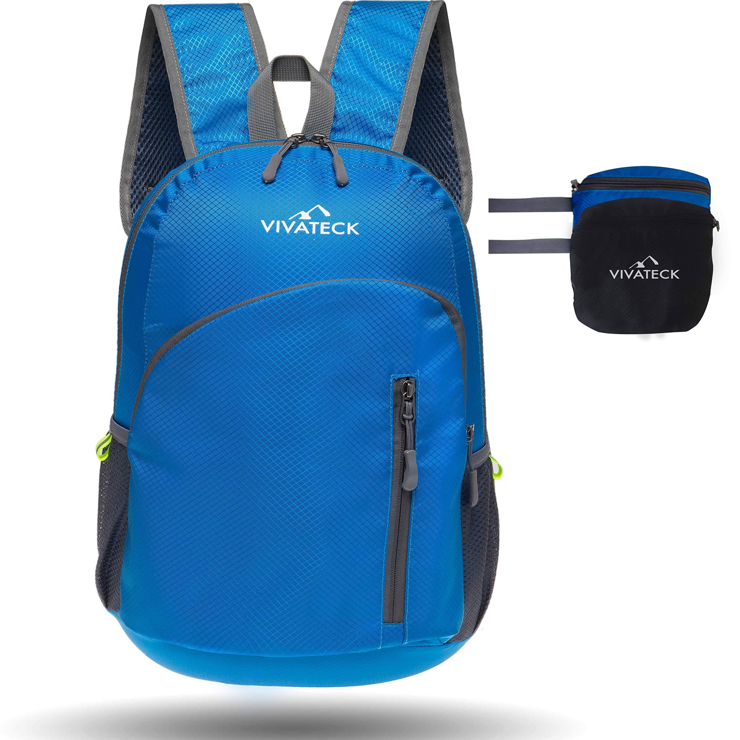 Vivateck foldable lightweight waterproof travel and hiking backpack for men and women 20L - useful small & portable for hiking, school, gym and camping sport, ski & business rucksack