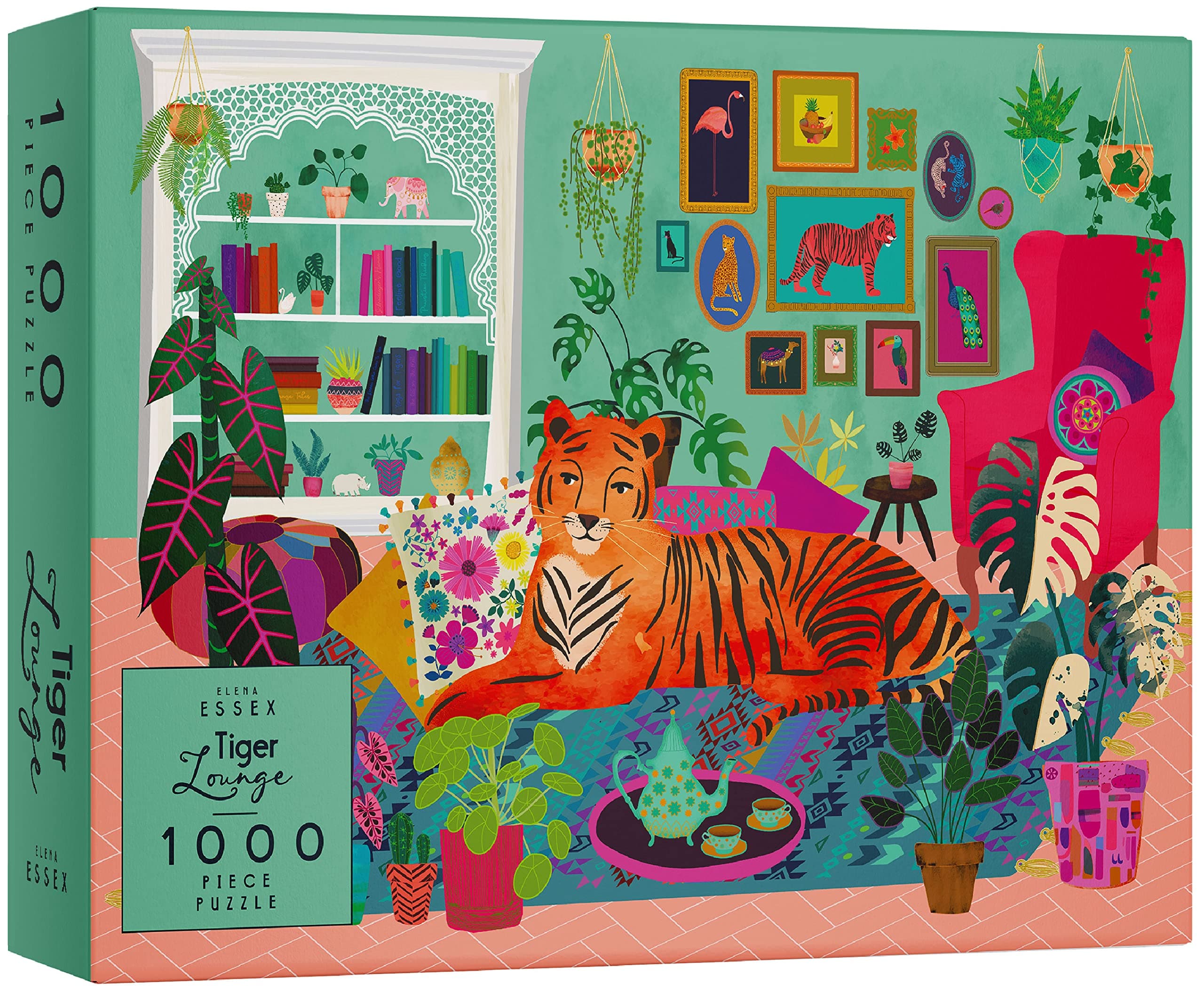 Elena Essex1000 Piece Puzzle for Adults - Tiger Lounge, Puzzles for Adults 1000 Pieces, Plants Succulents Cat, Puzzle 1000 Pieces, Size 28 x 20 inchesThe Forest Stewardship Council