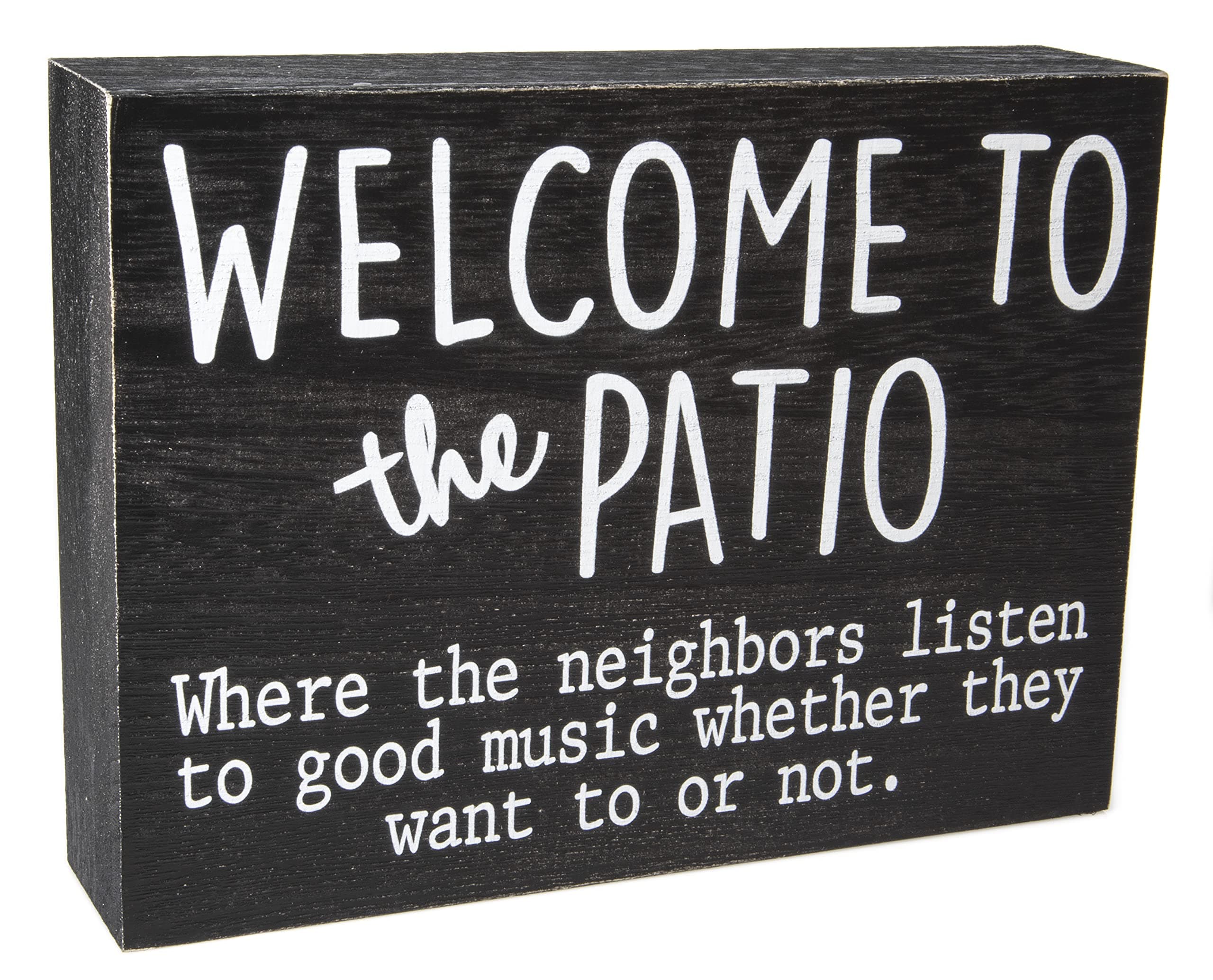 Bella Rosa HomeOutdoor Patio Decor - Table Decorations and Accessories for Shelf - Boho Wall Art for Deck Backyard Bar and Grill - Decorative Welcome Hanging Wood Signs