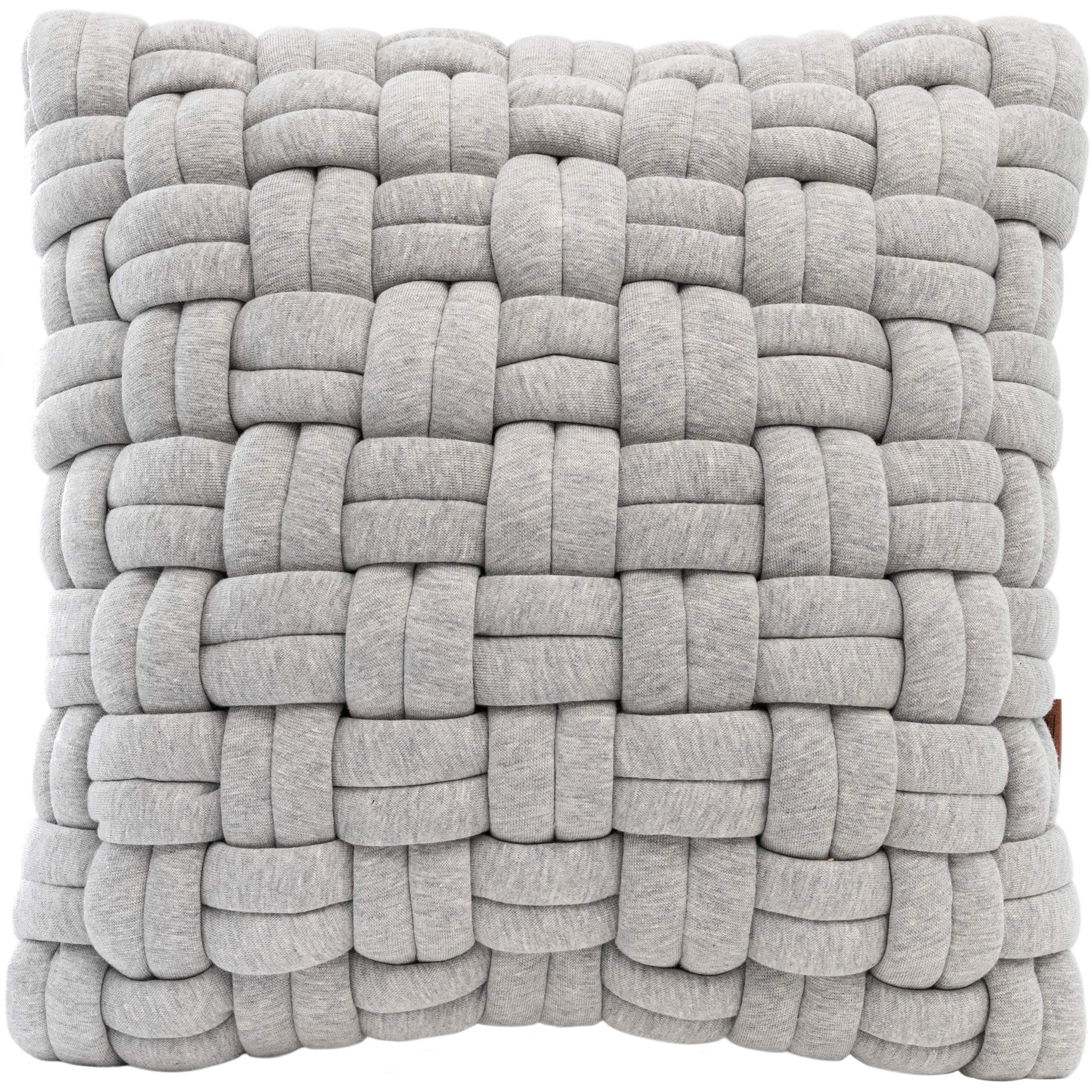 MIQIO® Design cushion cover 40 x 40 cm, cushion cover decorative cushion sofa cushion in Scandinavian design, Trondheim cushion cover, light grey