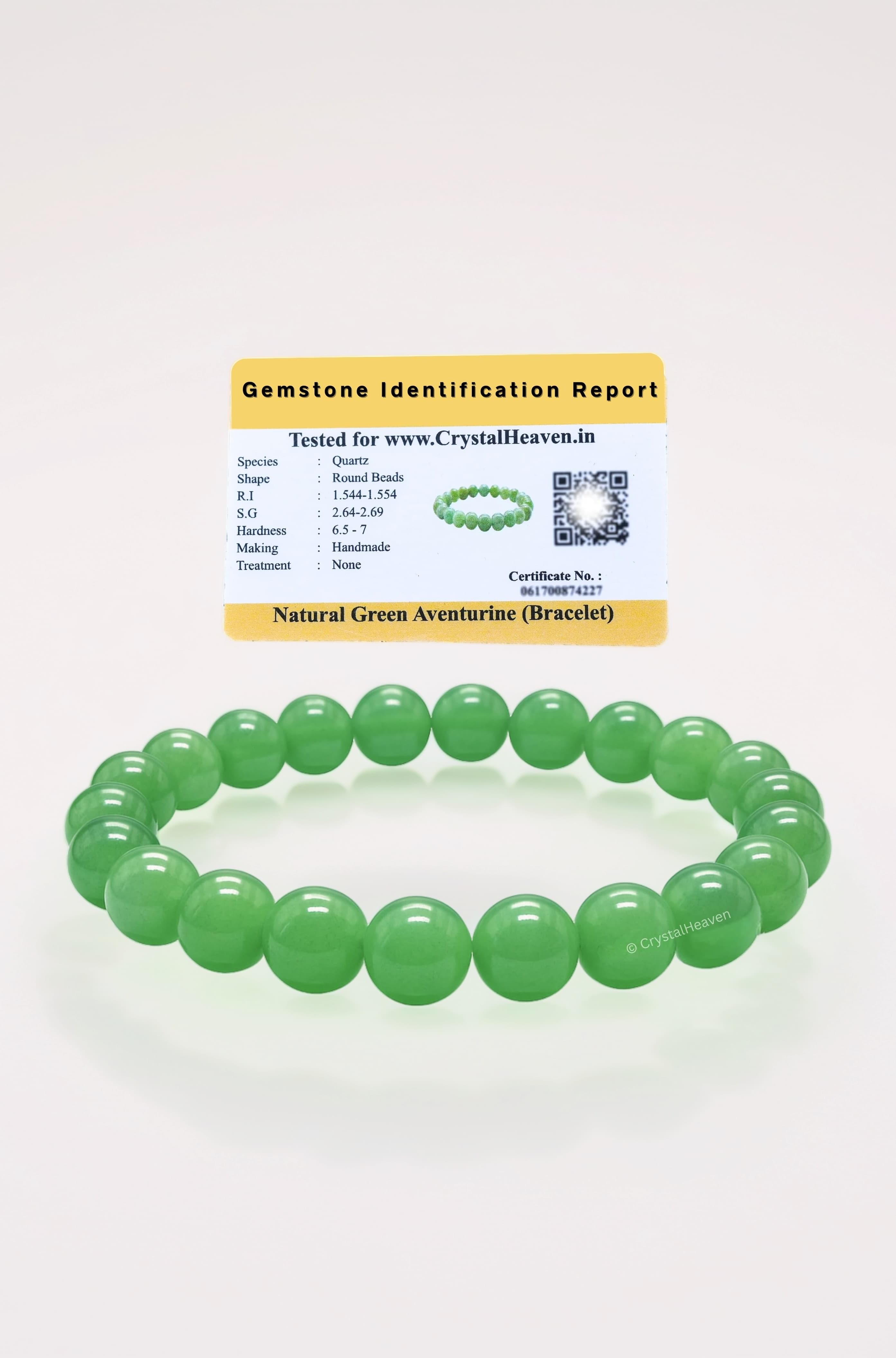 Certified Crystal Bracelet for Women Men with Healing Crystal and Reiki Stone - Original Authentic Elastic Beaded Bracelet for Money, Success & Positive Energy